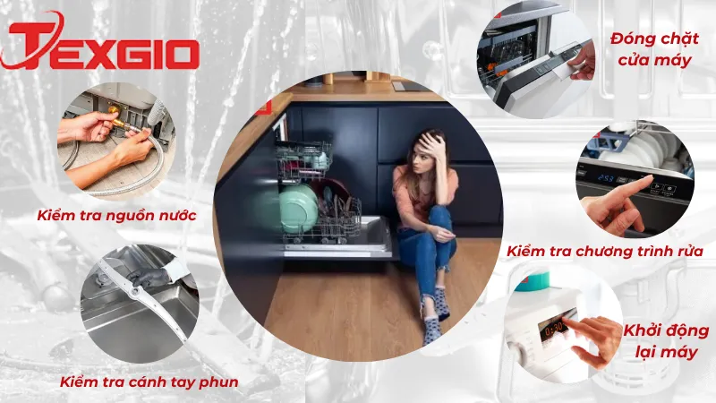 5 bước kiểm tra nhanh khi máy rửa bát không phun nước