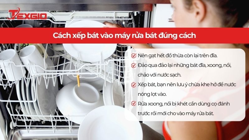Cách xếp bát vào máy rửa bát đúng cách