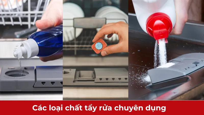 các loại chất tẩy rửa máy rửa bát chuyên dụng