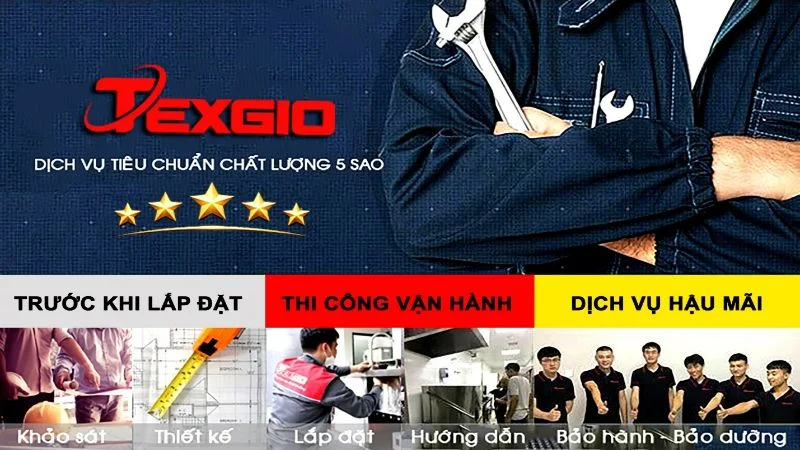 Dịch vụ cung cấp máy rửa bát tiêu chuẩn chất lượng 5 sao của Texgio