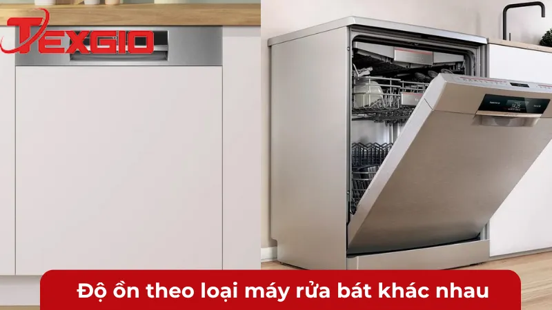 Độ ồn của máy rửa bát cũng có sự khác biệt rõ rệt giữa các loại máy