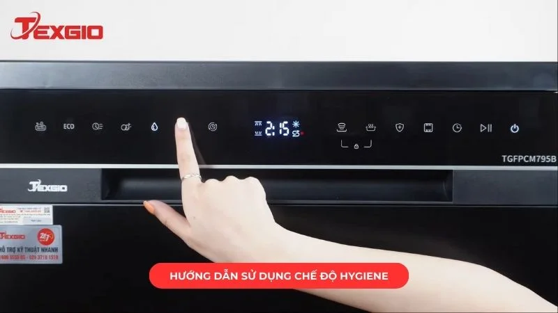 Hướng dẫn sử dụng chế độ Hygiene của máy rửa chén chi tiết