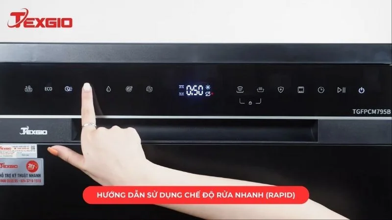 Hướng dẫn sử dụng chế độ rửa nhanh của máy rửa chén đĩa