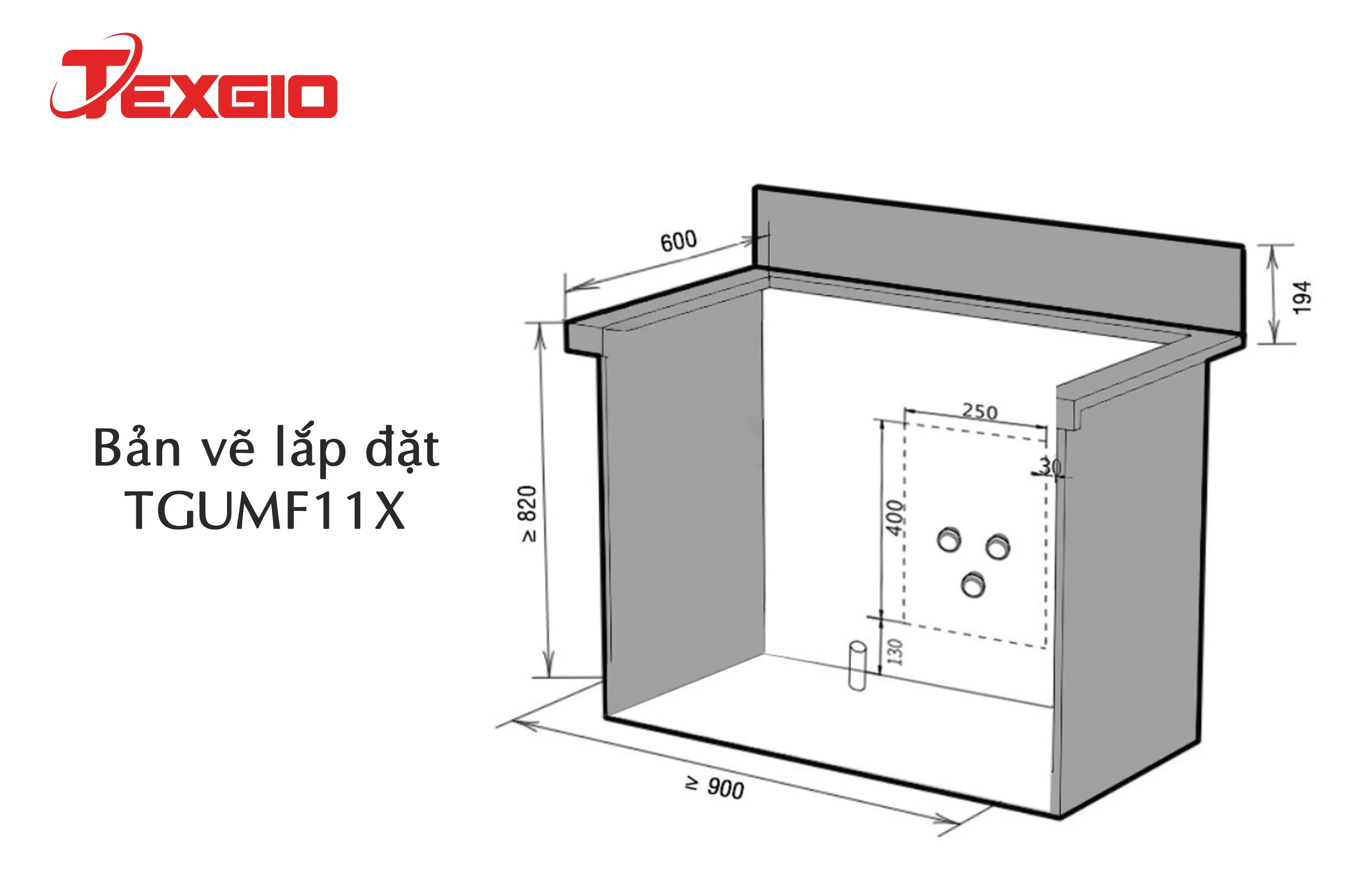 kích thước lắp đặt tgumf11x