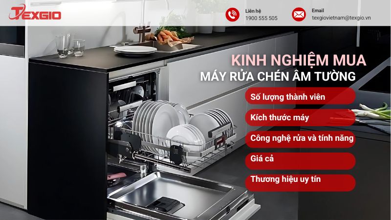 Kinh nghiệm mua máy rửa chén âm tường