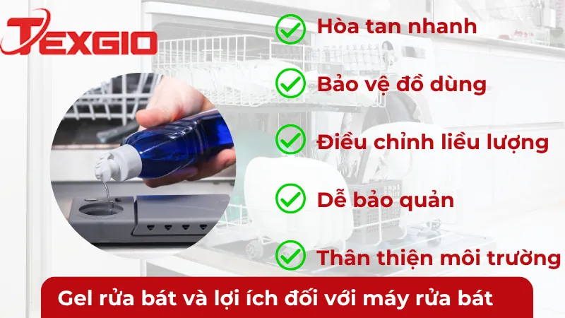Lợi ích của gel rửa bát đối với máy rửa bát