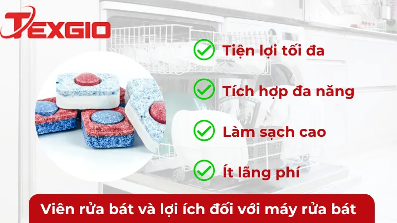 Lợi ích của viên rửa bát đối với máy rửa bát