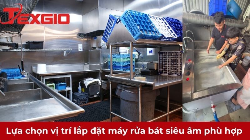 Lựa chọn vị trí lắp đặt máu rửa bát ultrasonic phù hợp