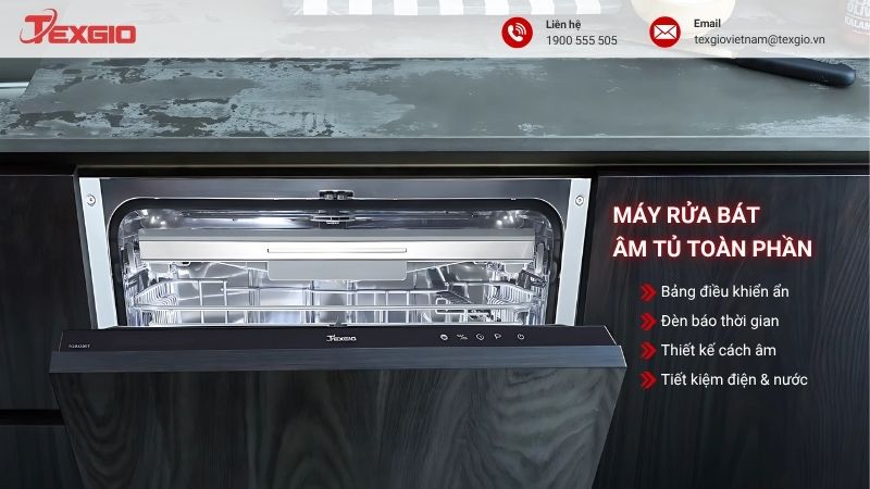 Máy rửa bát âm toàn phần