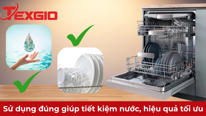 máy rửa bát độc lập giúp tiết kiệm nước, hiệu quả tối ưu