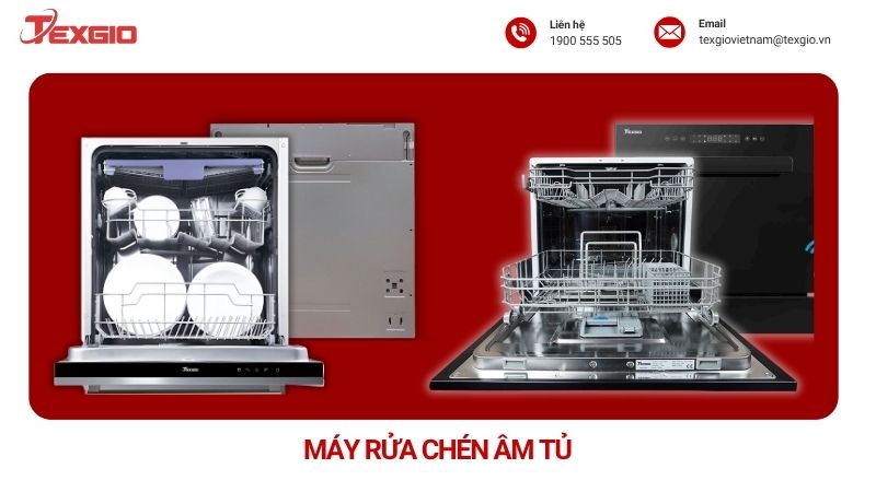 Máy rửa chén âm tủ Texgio