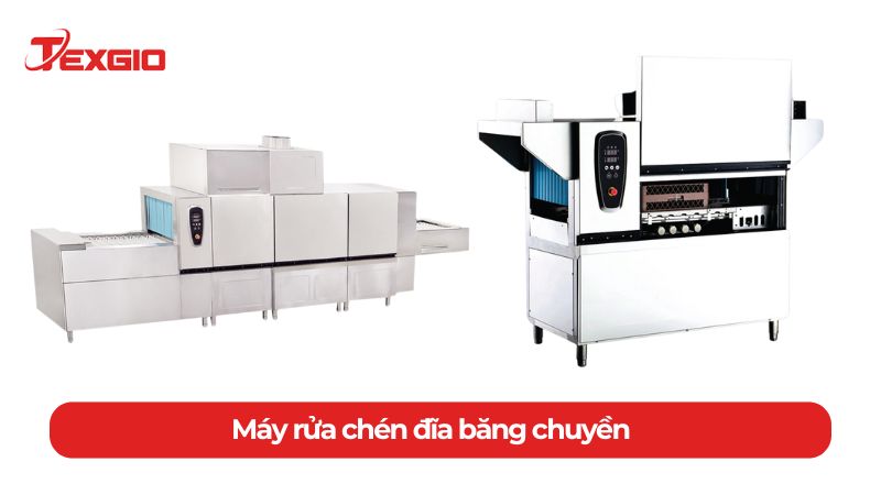 Máy rửa chén đĩa băng chuyền công suất lớn