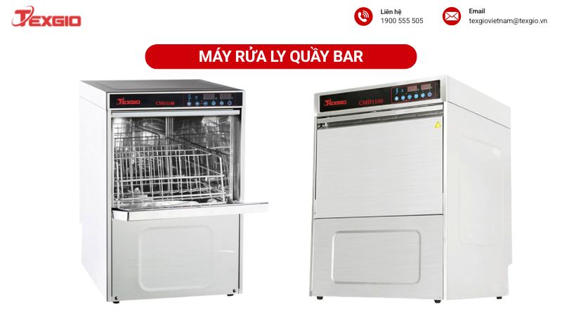 Máy rửa ly quầy bar