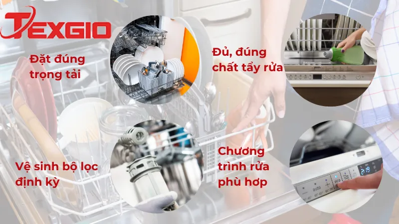 Mẹo tối ưu hiệu quả máy rửa bát
