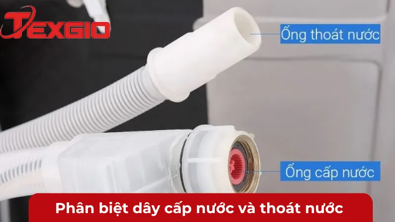 Phân biệt dây cấp nước và dây thoát nước (dây thải)