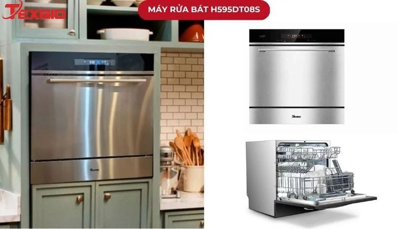 Thiết bị rửa bát H595DT08S hiện đại