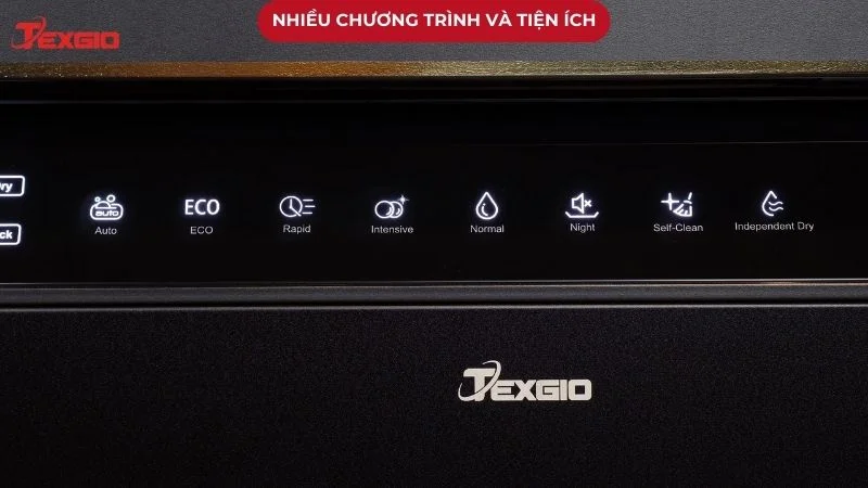 Thiết bị rửa chén tích hợp nhiều chương trình và tiện ích hiện đại