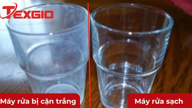 Tình trạng máy rửa bát bị cặn trắng