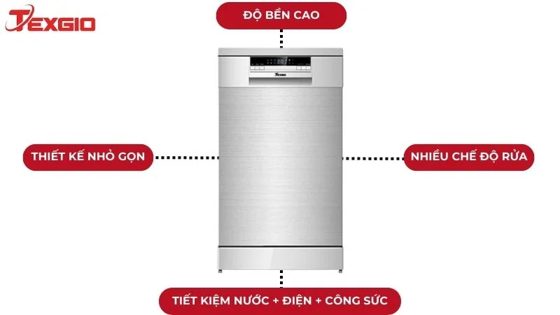Ưu điểm của máy rửa chén đĩa 9 bộ