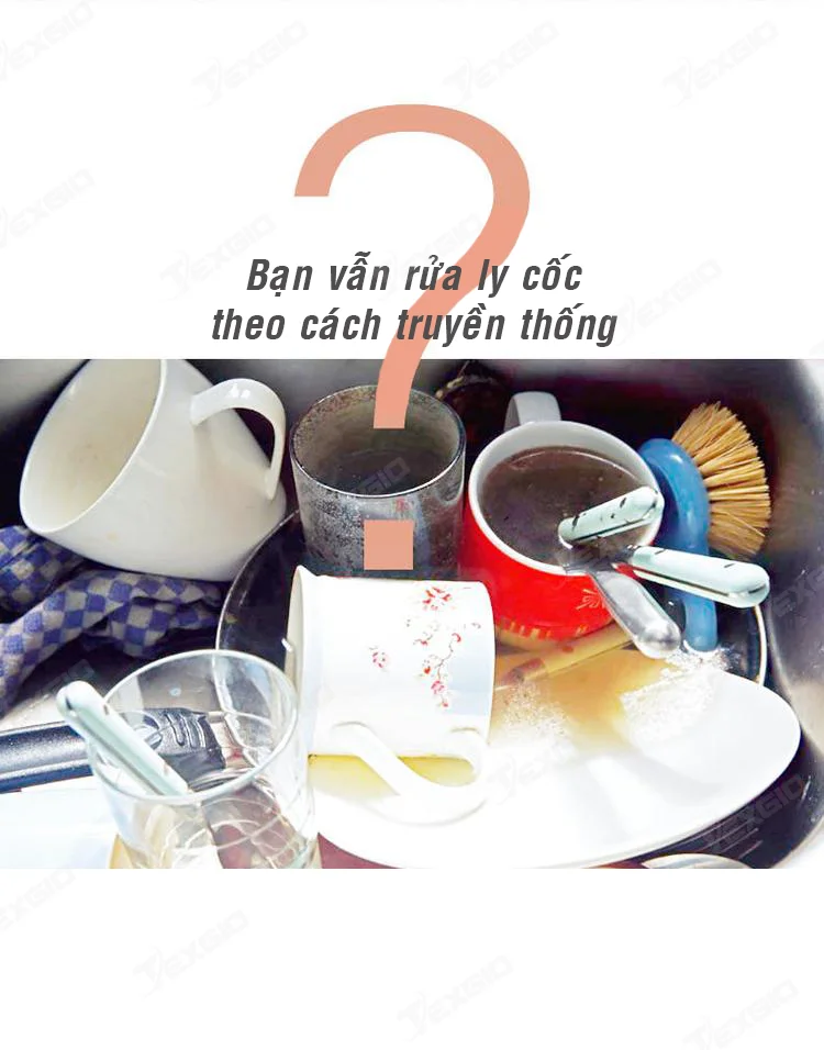 vì sao không nên rửa ly cốc theo cách truyền thống